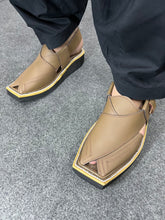 KAPTAAN Beige Peshawari Chappal